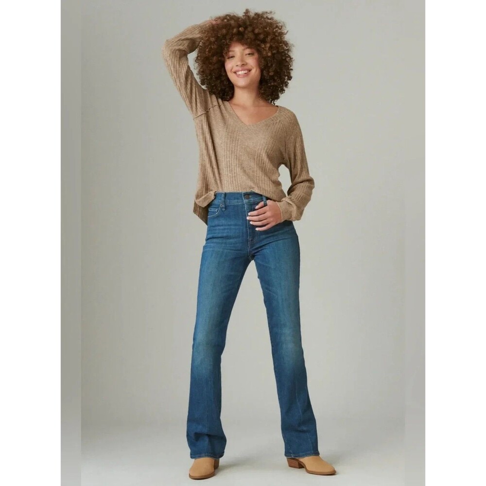 LUCKY BRAND Uni Stretchy High Rise Boot Jeans Uni 5R (w33-35) Western Cowgirl